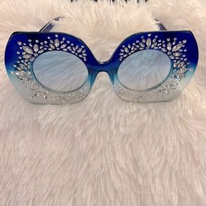 Oversized Blinged Out Sunglasses. Brand New. No Tag. Never worn.